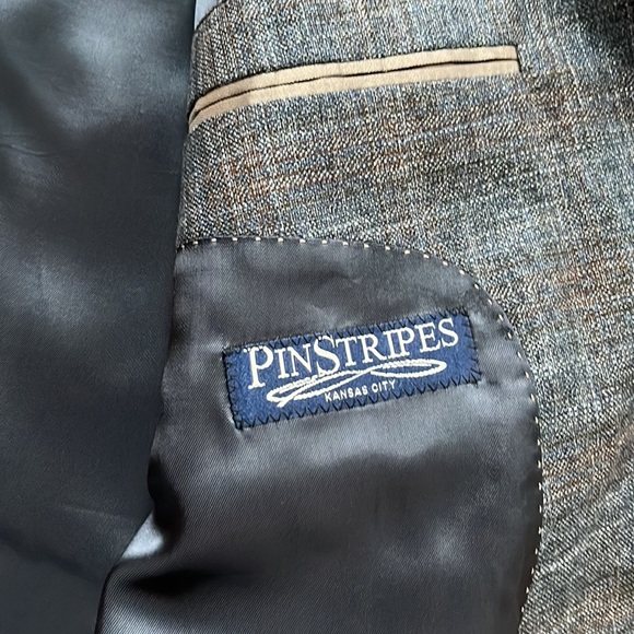 Jack Victor blue/brown single breasted sport coat - Picture 9 of 13